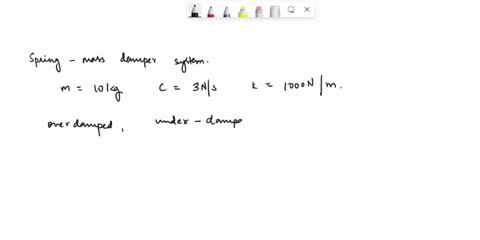 141-consider-a-springmassdamper-system-like-the-one-in-figure-19-with-the-following-valuesm10-kgc3-nsand-k1000-nma-is-the-system-overdampedun-derdampedor-critically-damped-b-compute-the-solu-97492