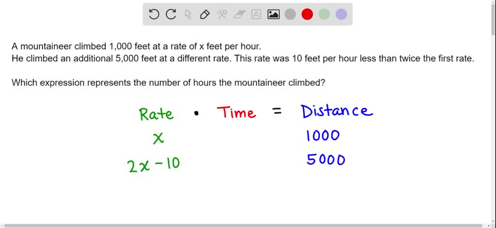 SOLVED Calculator Reference A Mountaineer Climbed 1 000 Feet At A Rate 