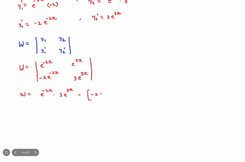 suppose-91-x-e-2x-and-y2-x-e3x-are-solutions-of-some-homogeneous-second-order-differential-equation-1-show-that-y1-1-and-92x-are-linearly-independent-you-can-do-it-in-three-ways-2-give-the-g-22105