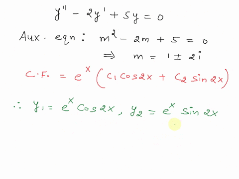 1-find-two-linearly-independent-solutions-y1-and-y2-of-the-equation-y2y5y-0-then-find-the-wronskian-to-prove-their-linear-independence-then-find-the-particular-solution-that-fulfills-the-ini-93664