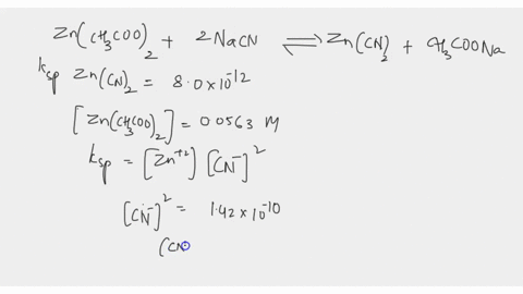 1a-solid-sodium-cyanide-is-slowly-added-to-175-ml-of-a-00563-m-zinc-acetate-solution-the-concentration-of-cyanide-ion-required-to-just-initiate-precipitation-is-m-1b-solid-silver-acetate-is-46671