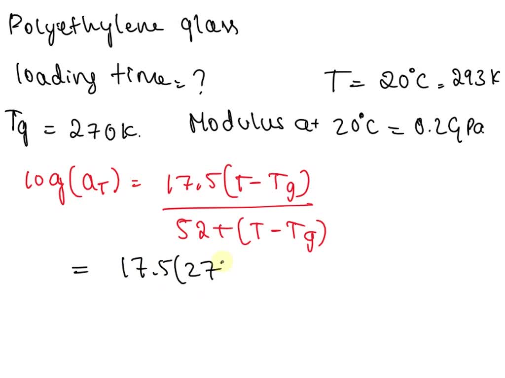 Solved: Estimate The Loading Time Needed To Give A Modulus Of 0.2 Gpa 