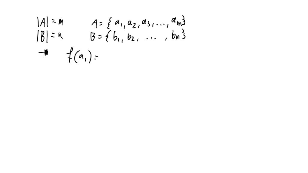 Let A And B Be Two Finite Sets, With |A|=m And |B|=n . How Many ...