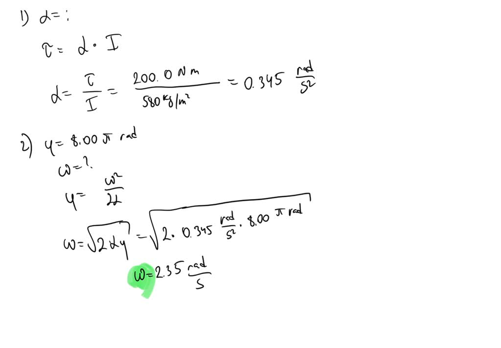 SOLVED The flywheel of a motor has a mass of 300.0 kg and a moment of