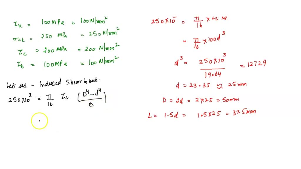 SOLVED: 'Q 3. Design rigid flange coupling to transmit a torque of 250 ...