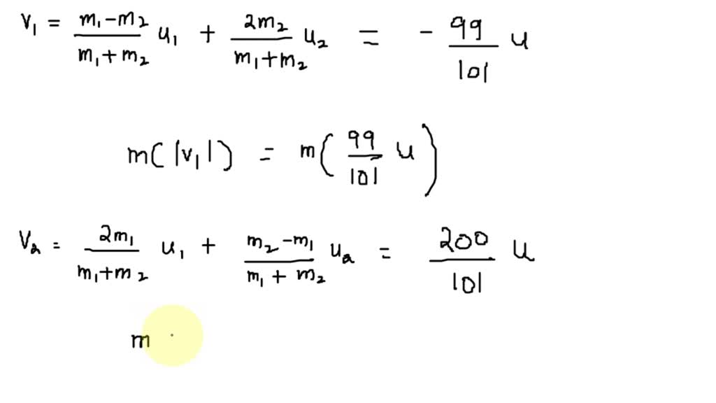 SOLVED: a) A golf ball (mass m) is fired at a bowling ball (mass 100m