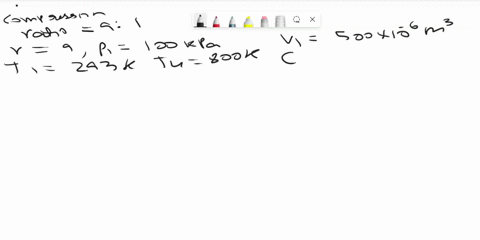 assume-an-otto-cycle-with-a-compression-ratio-of-cr-9-1-the-intake-air-is-at-100-kpa-1-bar-20-c-and-the-chamber-volume-is-500-cm-before-the-compression-stroke-the-temperature-at-the-end-of-a-94382