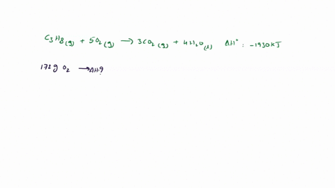 the-complete-combustion-of-propane-c3h8g-is-represented-by-the-equation-c3h8g-5-o2g-3-co2g-4-h2ol-h-1930-kj-how-much-heat-is-evolved-in-the-complete-combustion-of-172-g-of-o2g-mw-32-gmol-48236