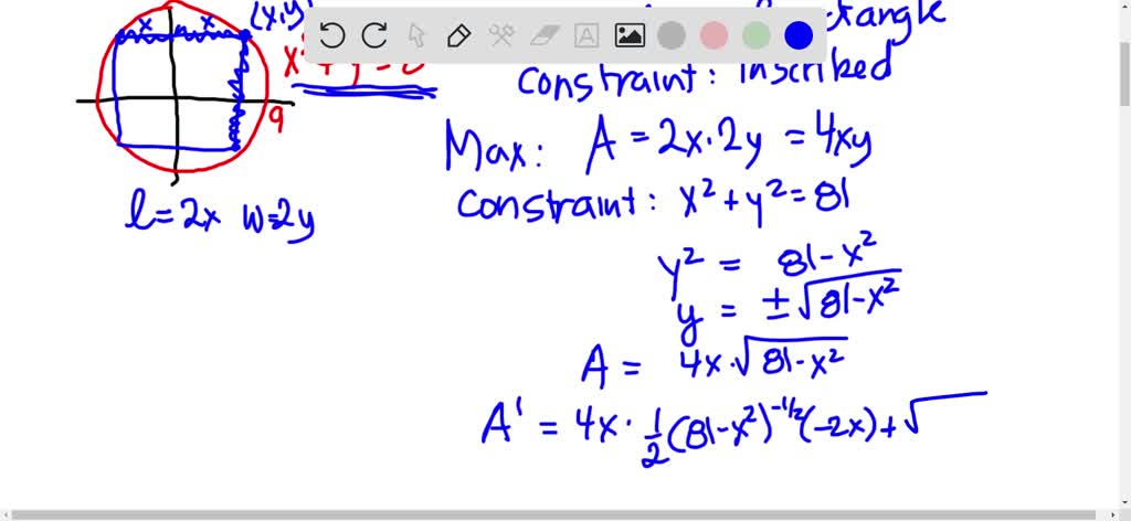 SOLVED: 'largest rectangle that can be drawn inside semi- [8 marks ...