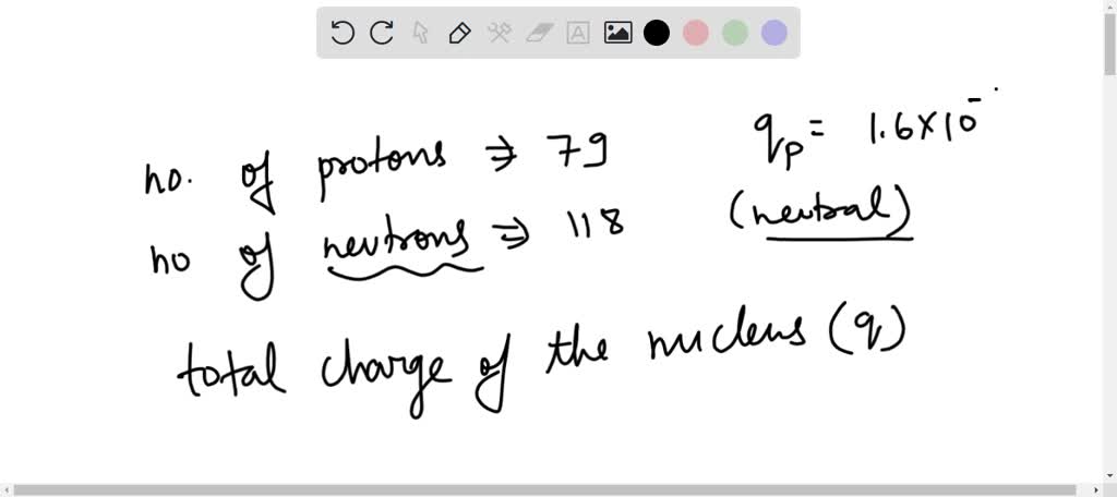 The nucleus of a gold atom has 79 protons and 118 neutrons What is the ...