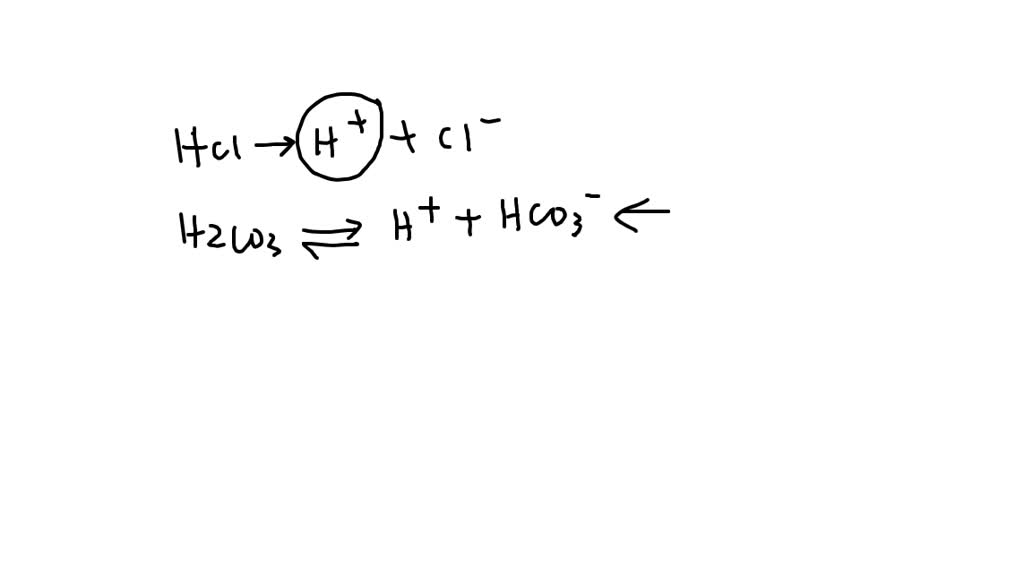 SOLVED Consider a buffered solution containing a mixture of H2CO3 and HCO3. If hydrochloric