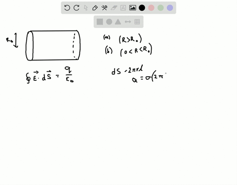 ii-a-long-cylindrical-shell-of-radius-r_0-and-length-ell-leftr_0ellright-possesses-a-uniform-surface-charge-density-charge-per-unit-area-sigma-fig-33-determine-the-electric-field-at-points-a-outside-2