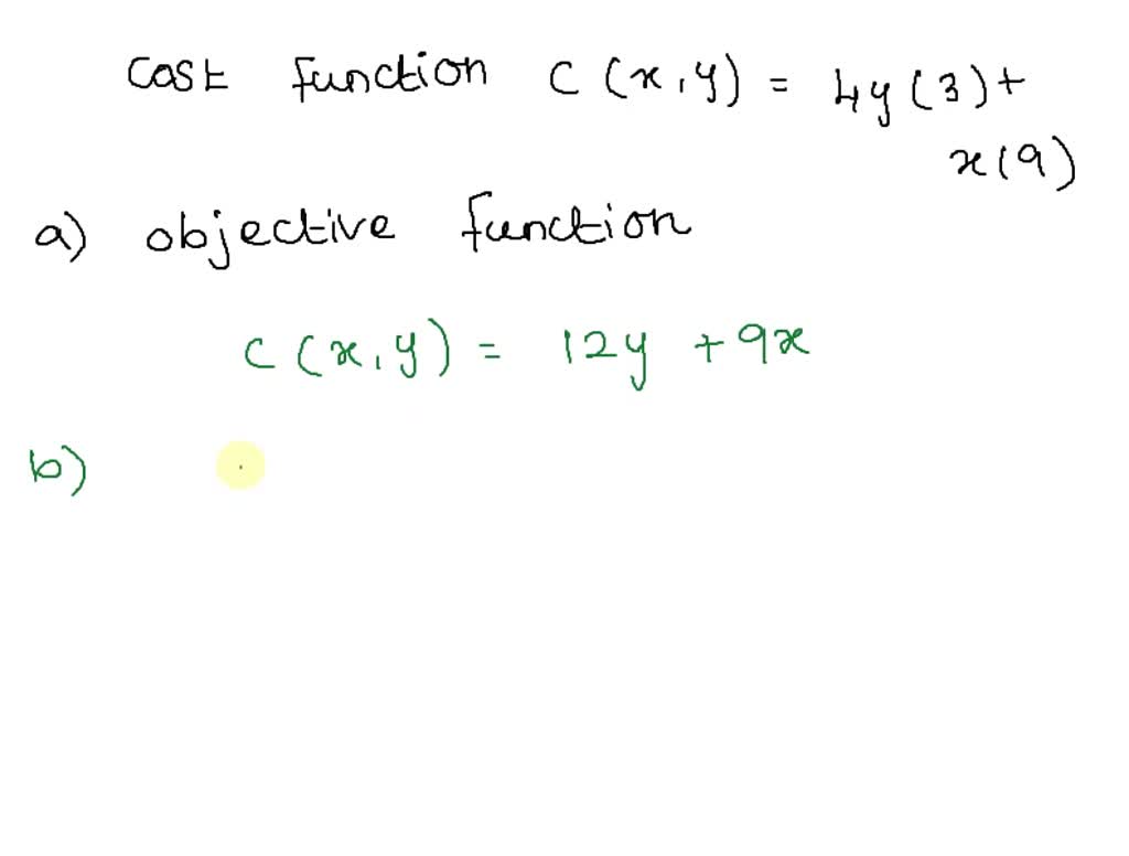 SOLVED: Read the optimization problem below, then answer the questions ...