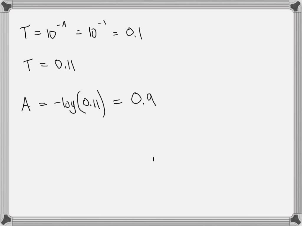 SOLVED A researchquality spectrophotometer has a stray light level of