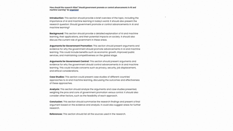 how-should-the-research-titled-should-government-promote-or-control-advancements-in-ai-and-machine-learning-be-organized