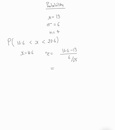 the-weights-of-the-fish-in-a-certain-lake-are-normally-distributed-with-a-mean-of-19-lb-and-a-standard-deviation-of-6-i-4-fish-are-randomly-selected-what-is-the-probability-that-the-mean-wve-80533