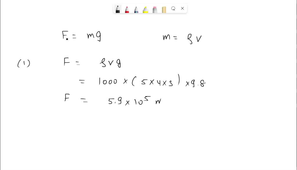 SOLVED A swimming pool is 5.0m long, 4.0m wide, and 3.0m deep. Compute