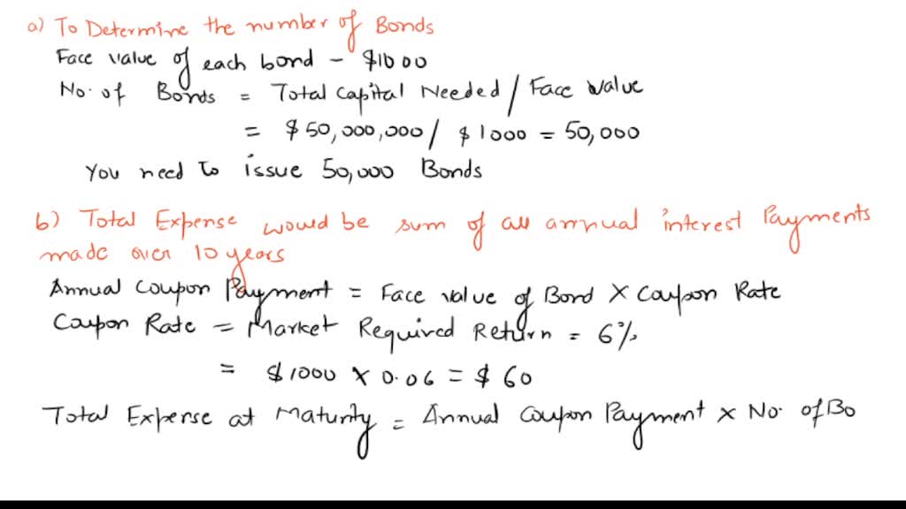 SOLVED: Your firm would like to raise R580 000 by issuing bonds with ...