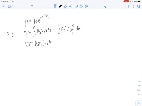 a-spherically-symmetric-charge-distribution-is-described-by-a-volume-charge-density-given-by-0era-where-0-and-a-are-both-positive-constants-and-r-is-the-distance-from-the-center-of-the-distribution-a-