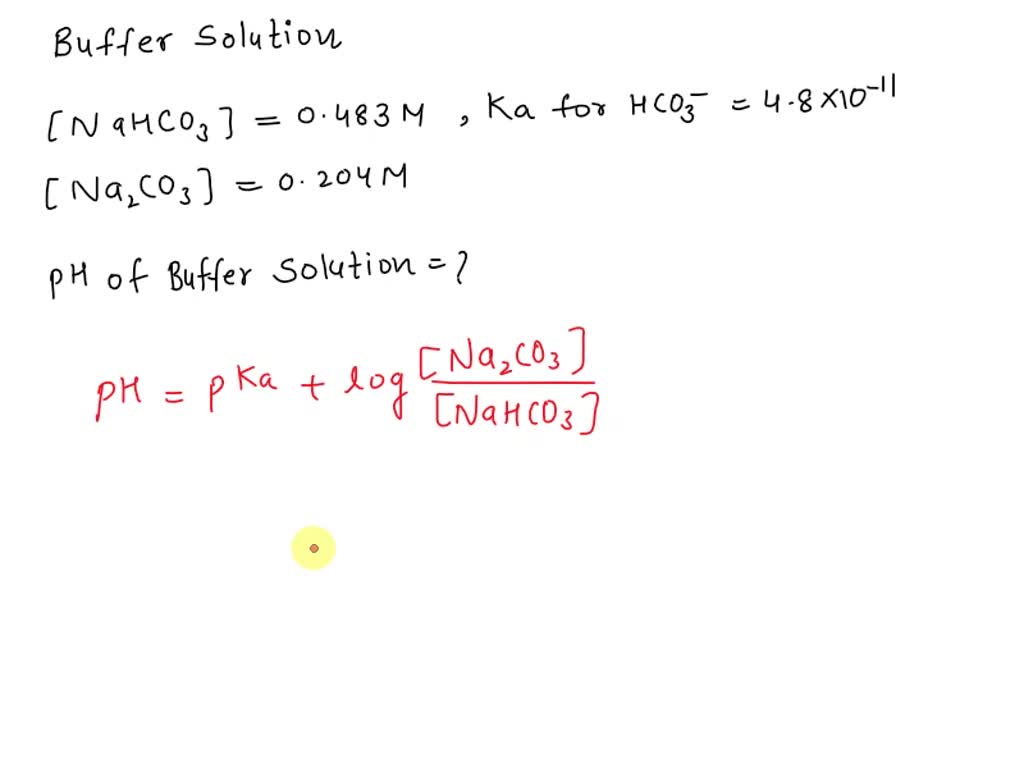 SOLVED A buffer solution contains 0.384 M KHCO3 and 0.239 M Na2CO3. If