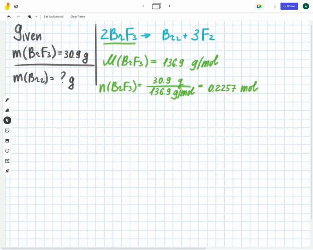 SOLVED According to the following reaction, how many grams of bromine
