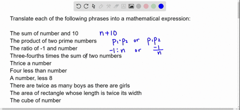 translate-each-of-the-following-phrases-into-mathematical-expression-use-as-few-variables-as-possible-the-sum-of-number-and-0-the-product-of-two-prime-numbers-the-ratio-of-and-number-three-f-19485