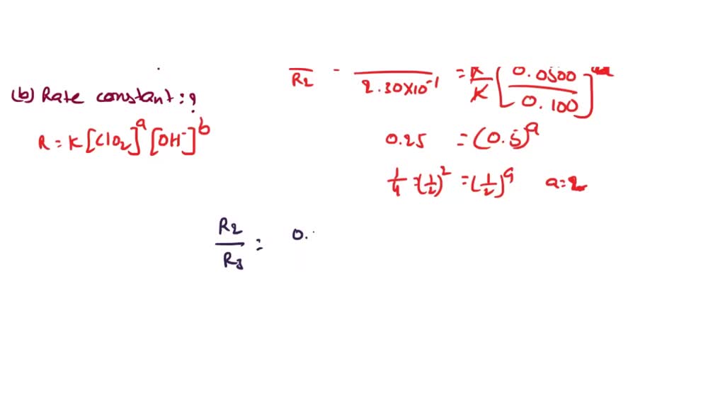 SOLVED Chlorine dioxide reacts in basic water to form chlorite and