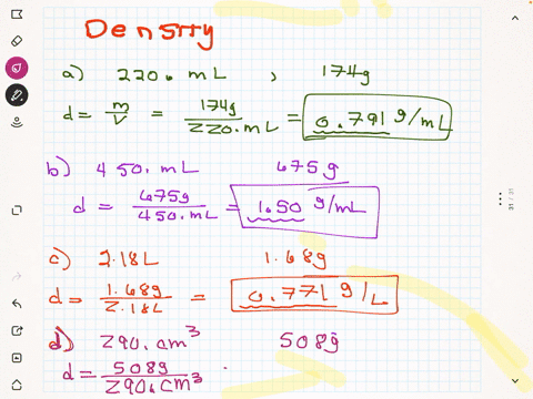 calculate-the-density-of-the-following-materials-for-which-the-mass-and-volume-of-samples-have-been-measured-a-220-ml-of-liquid-acetone-has-a-mass-of-174-g-density-glml-b-450-ml-of-concentra-77088