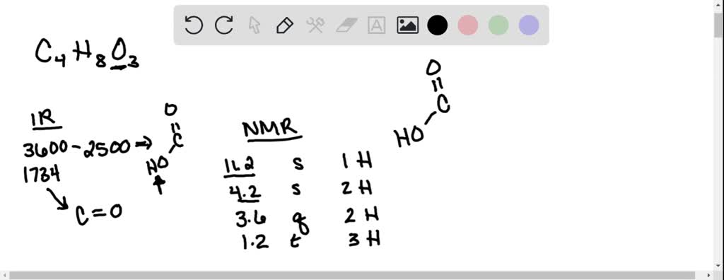 An organic compound of the molecular formula C4H8O3 exhibits IR ...