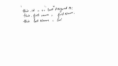 write-a-person-class-that-contains-the-following-fields-and-methods-first-name-last-name-a-unique-id-number-say-1001-1002-etc-the-id-should-be-assigned-by-the-computer-use-a-class-variable-t-82626