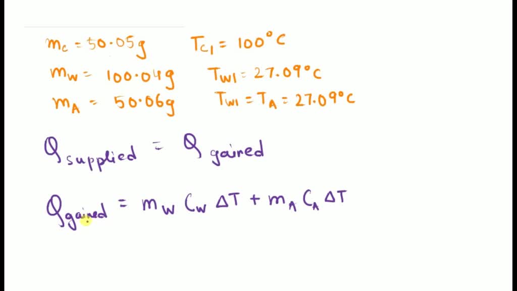 SOLVED: In an experiment to determine the specific heat of copper, a ...