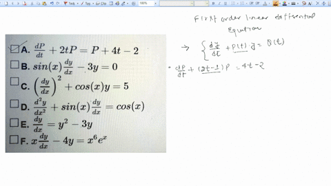 2-points-which-of-the-following-are-first-order-linear-differential-equations-da-dp-dt-2tp-p4t-_-2-dy-b-sinc-dz-3y-0-c__-dy-dx-coscy-5-dly-dy-d-sin1-d-cos-dx2-e-du-y2-dx-3y-rrdy-4y-x6ez-dx-26788