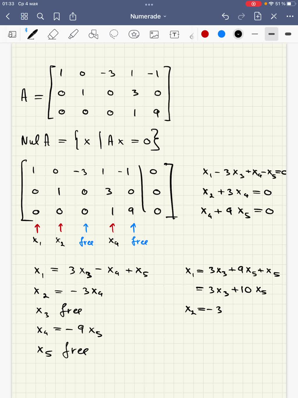 SOLVED: Ln Exercises 1-8. Find A Basis For (a) The Column Space And(b ...