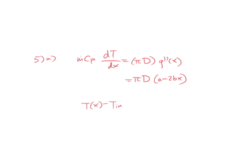 problem-5water-enters-a-pipe-at-a-temperature-of-t_text-in-with-a-flow-rate-of-m-and-a-heat-capacity-of-c_p-instead-of-having-a-uniform-heat-flux-the-pipe-has-a-heat-flux-that-decreases-with-respect-t