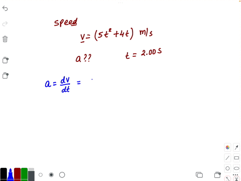 the-speed-of-an-object-is-given-by-v5t24tv5t24t-where-v-is-in-ms-and-t-is-in-s-what-is-the-acceleration-of-the-object-at-t-200-s-75269