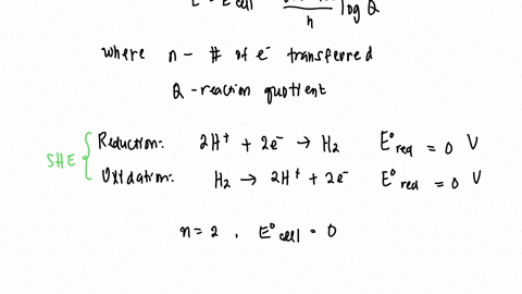 a-concentration-cell-consisting-of-two-hydrogen-electrodes-p-h-2-1atm-where-the-cathode-is-a-standard-hydrogen-electrode-and-the-anode-solution-has-an-unknown-ph-has-a-cell-voltage-of-0213-v-what-is-t