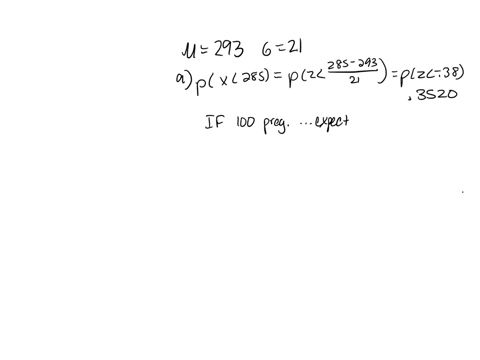 suppose-the-lengths-of-the-pregnancies-of-a-certain-animal-are-approximately-normally-distributed-with-mean-293-days-and-standard-deviation-21-days-complete-parts-a-through-f-below-a-what-is-09333