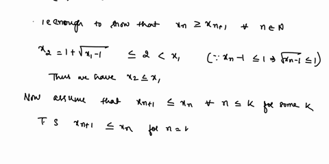 let-x1-2-and-xx-11xn-112-for-nn-show-that-xn-is-decreasing-and-is-bounded-below-by-2-find-its-limit-98838