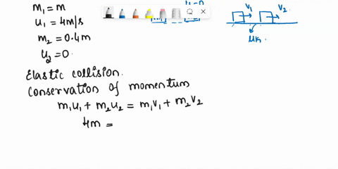 block-1-with-mass-m1-and-speed-40-ms-slides-along-an-x-axis-on-a-frictionless-floor-and-then-undergoes-a-onedimensional-elastic-collision-with-stationary-blo-ck-2-with-mass-tnz-040m1-the-two-53031