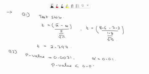 in-order-to-conduct-a-hypothesis-test-for-the-population-mean-a-random-sample-of-15-observations-is-drawn-from-a-normally-distributed-population-the-resulting-sample-mean-and-sample-standard-96944