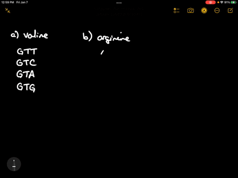 what-are-the-possible-codons-for-each-of-the-following-amino-acids-a-valine-b-arginine-c-histidine-72357