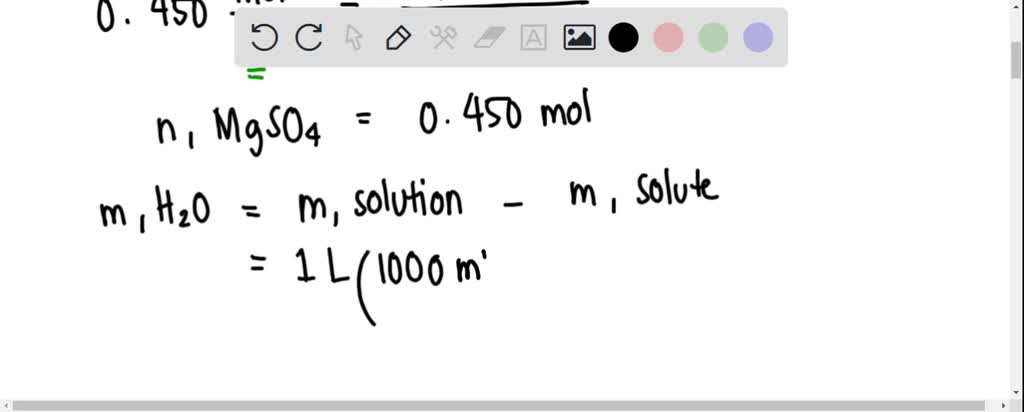SOLVED: he density at 28oC of a 0.450 M solution of magnesium sulfate ...