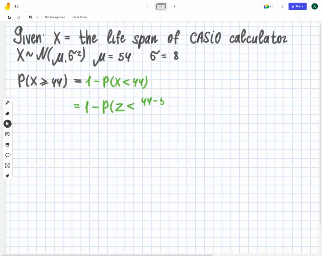 Normal distribution casio cheap calculator