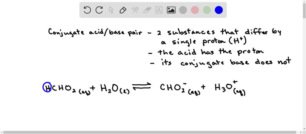 SOLVED: What is one set of conjugate acid/base pairs in this reaction ...