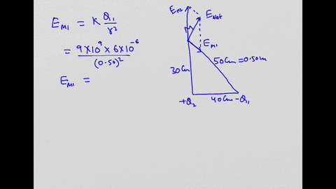 14-two-charges-mathrmq_1-60-mu-mathrmc-and-mathrmq_280-mu-mathrmc-are-placed-as-shown-in-figure-below-calculate-the-magnitude-and-the-direction-of-net-electric-field-at-point-m-ans-mathbfe_text-nett-m