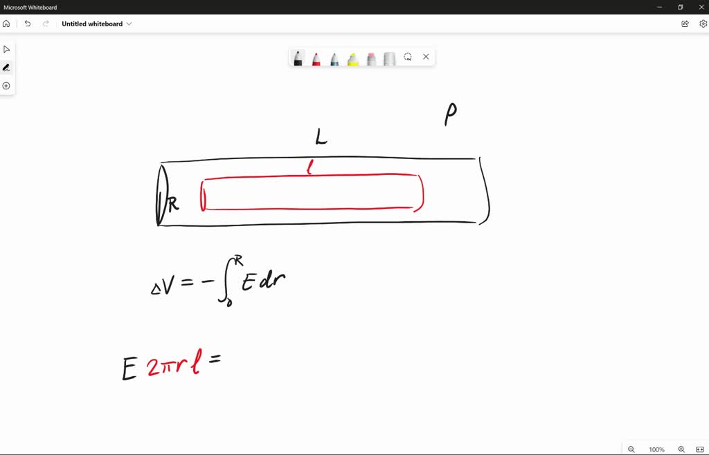 Solved A Very Long Uniformly Charged Cylinder Of Radius R Has Charge Find An Expression For The