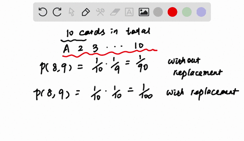 consider-the-experiment-of-drawing-two-cards-without-replacement-from-a-deck-consisting-of-only-the-ace-through-10-of-a-single-suit-for-example-only-hearts-what-is-the-probability-of-drawing-21519