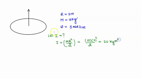 q-2-a-flywheel-having-radius-of-gyration-k-2-m-and-mass-10-kg-rotates-at-angular-speed-of-5-radianss-about-an-axis-perpendicular-t0-it-through-its-center-find-a-the-moment-of-inertia-b-the-a-91195