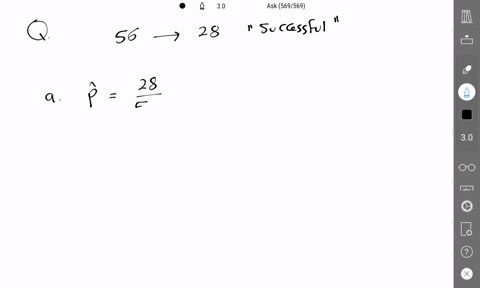 in-a-random-sample-of-56-people-28-are-classified-as-successful-a-determine-the-sample-proportion-p-of-successful-people-b-if-the-population-proportion-is-065-determine-the-standard-error-of-90223