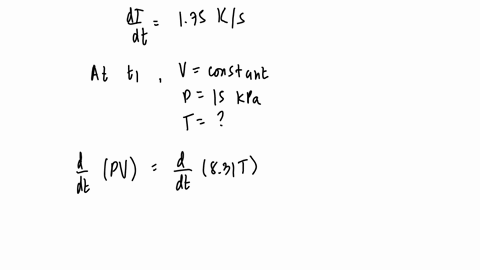 the-pressure-p-in-kilopascals-kpa-the-volume-v-in-liters-l-and-the-temperature-t-in-kelvins-k-of-a-mole-of-an-ideal-gas-are-related-by-the-equation-pv831t-suppose-that-the-pressure-of-one-mole-of-an-3